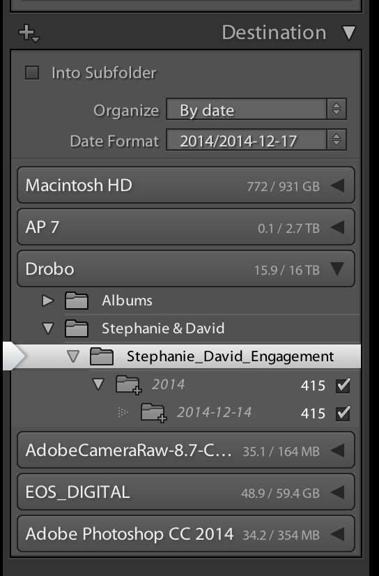 Import Screen Destination