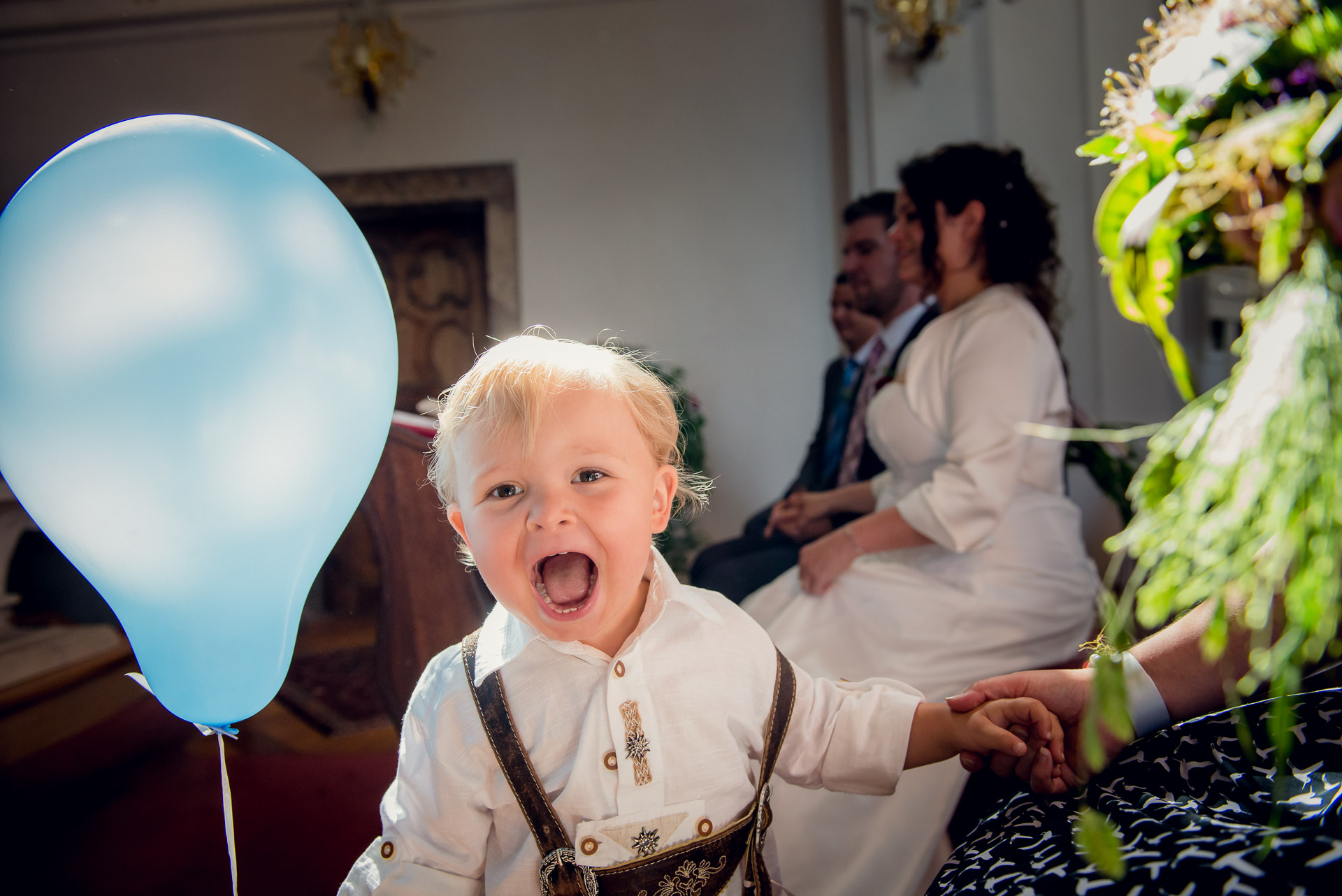 child, wedding, balloon, laughter,