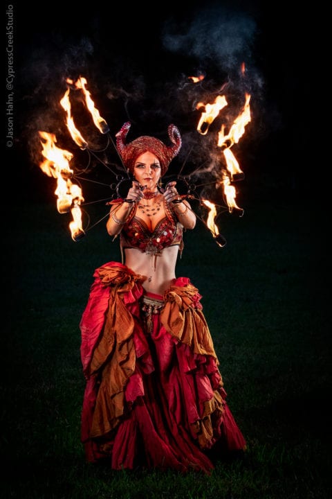 Fire Spinning Dragon Woman, Andrea 