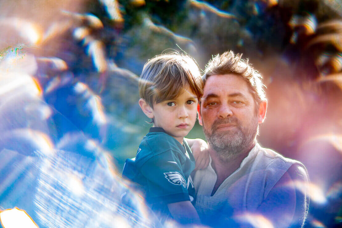 father and son family photos fractal filter
