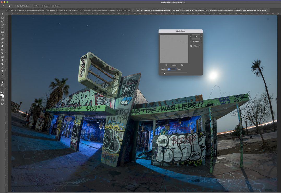 Illustrating the high pass filter in Photoshop