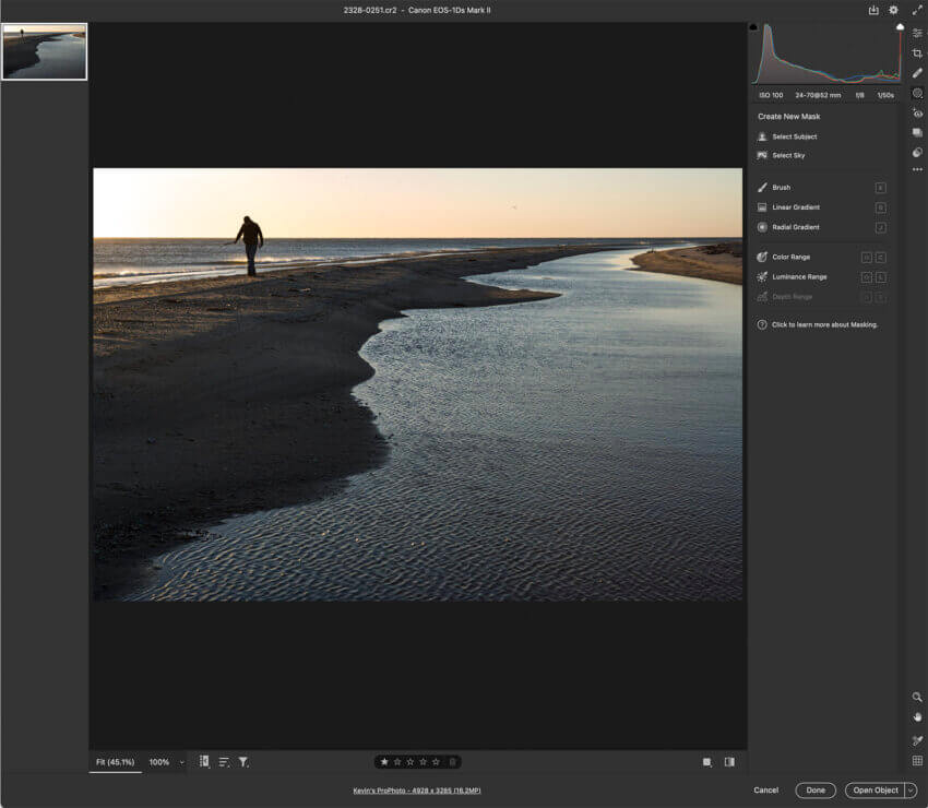 Camera Raw 14: New masking tools, panel