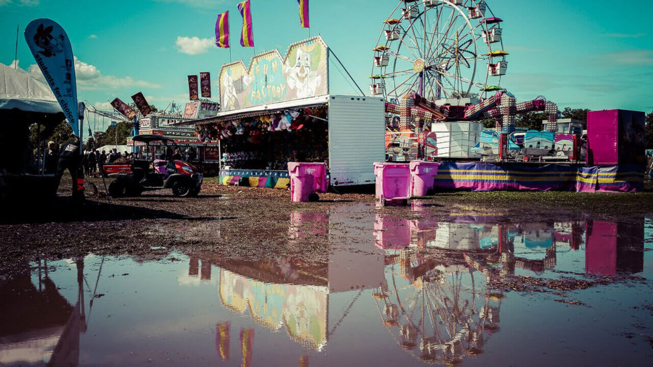 puddle at carnival
